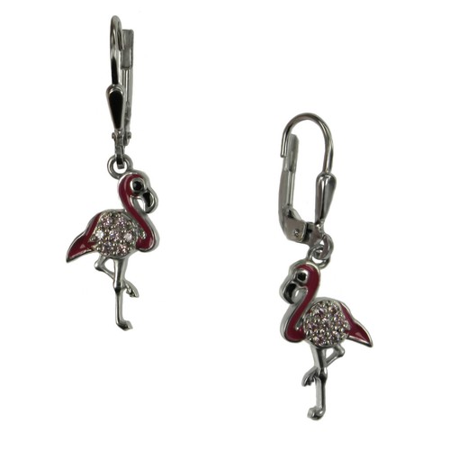 Earrings flamingo pink - earrings,