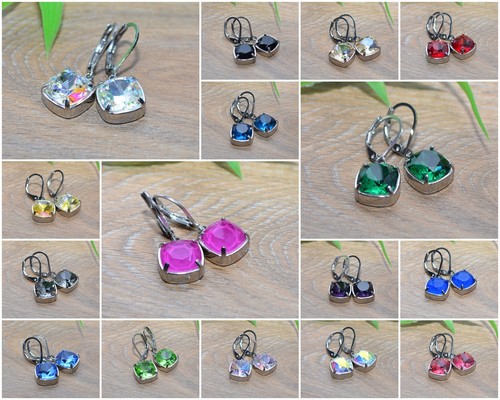 Edelstahl strass ohrringe - edelstahl,