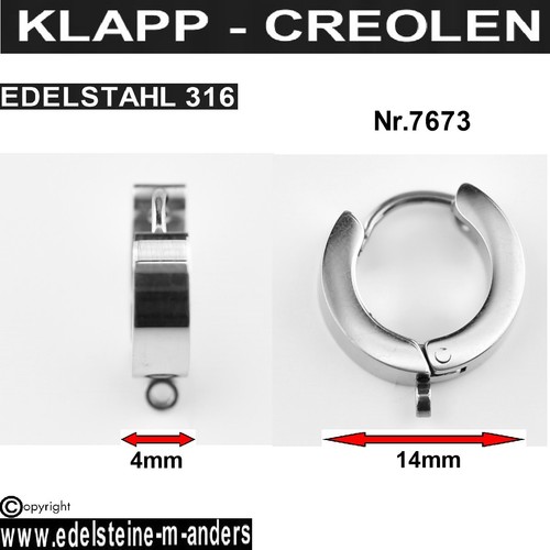 Ohrringe klapp brisur creolen - ohrringe,
