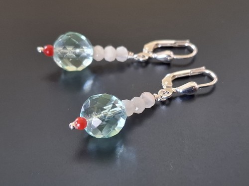 Silver 925 earrings with blue