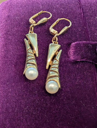 Earrings 375 yellow gold - earrings,