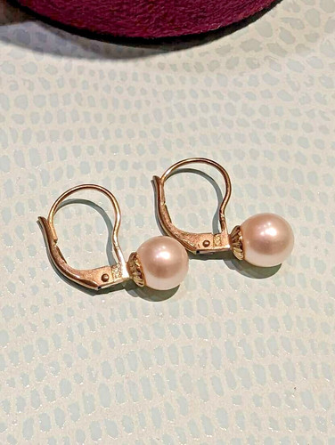 Earrings yellow gold - 8k,