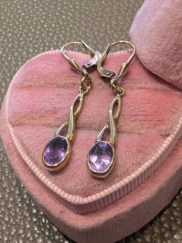 333 yellow gold amethyst - gold,