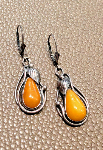Vintage earrings 835 silver - earrings,