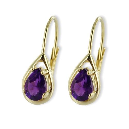 Earrings amethyst 333 - , gold