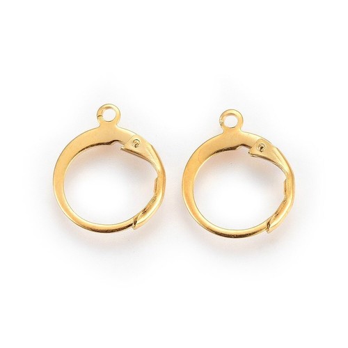 10stk ohrhaken edelstahl ring - 10stk,