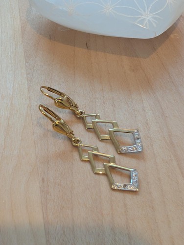 Earrings 333 yellow gold - earrings,