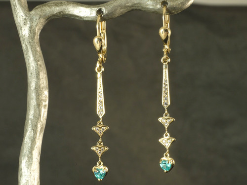 585 gold ohrringe mit sky - 585,